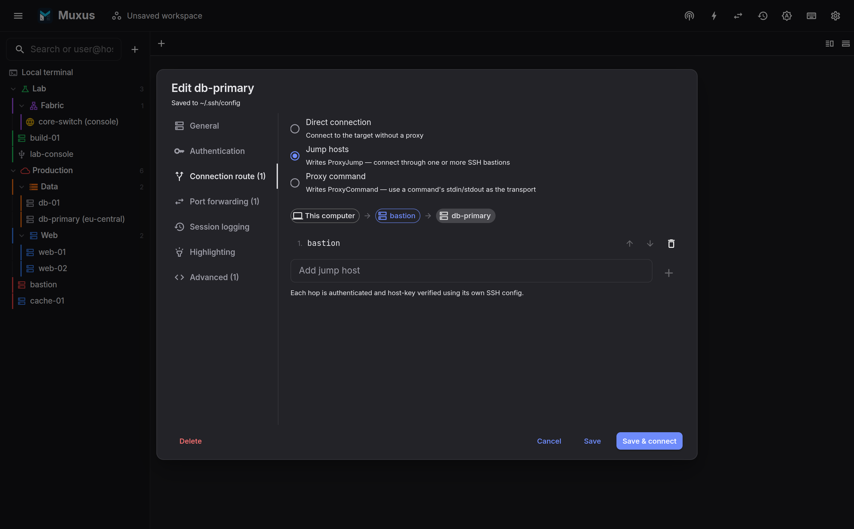 The jump-chain builder