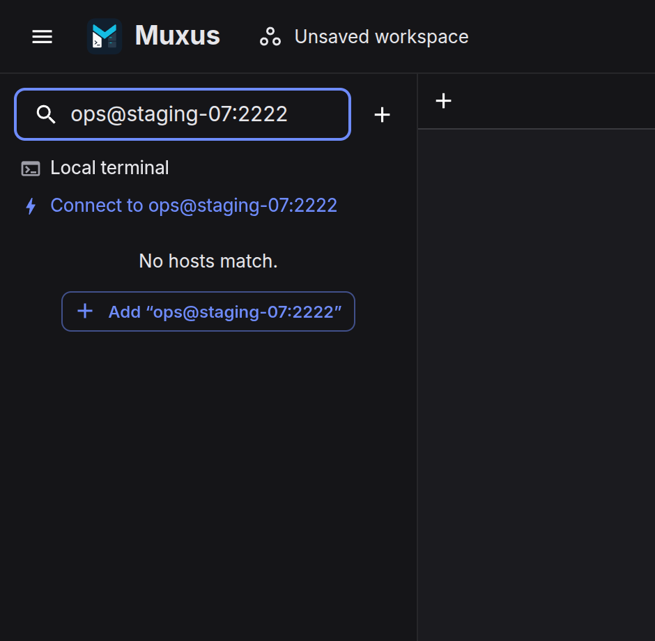 Quick connect from the search box