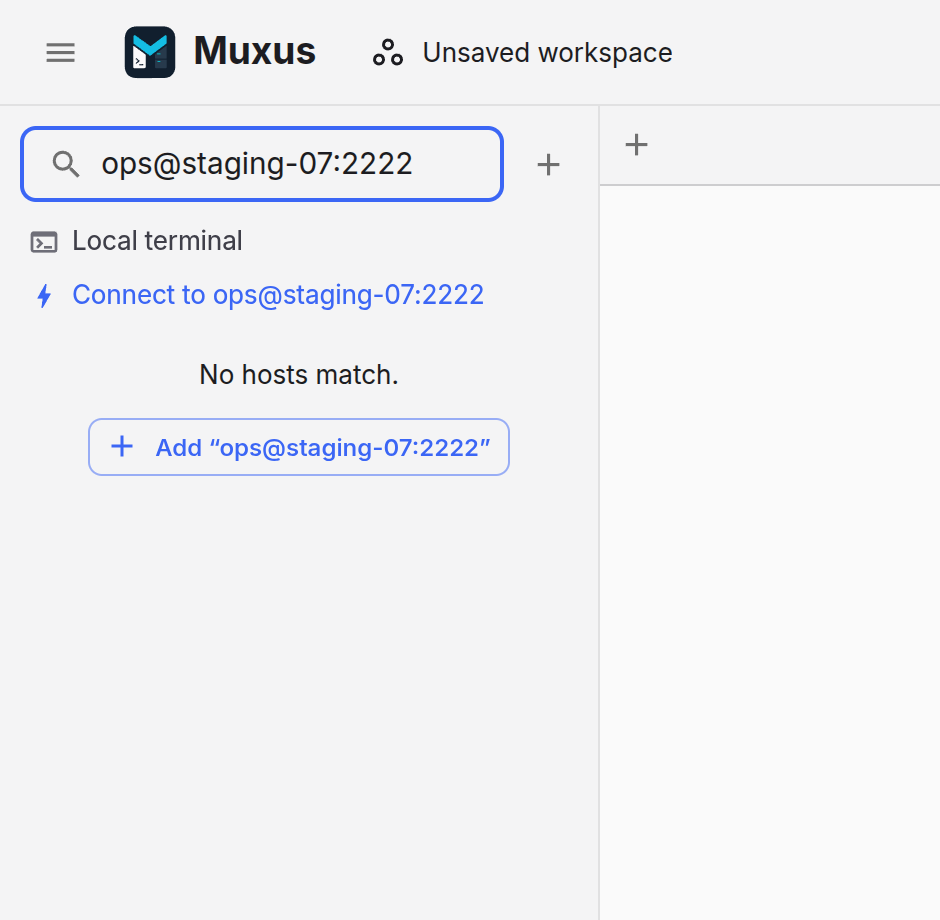Quick connect from the search box
